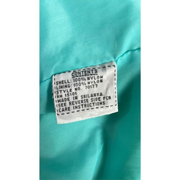 BE IN THE CURRENT SEEN Vintage 1980s Teal Purple Nylon WindBreaker Jacket SZ 22 - Picture 12 of 14